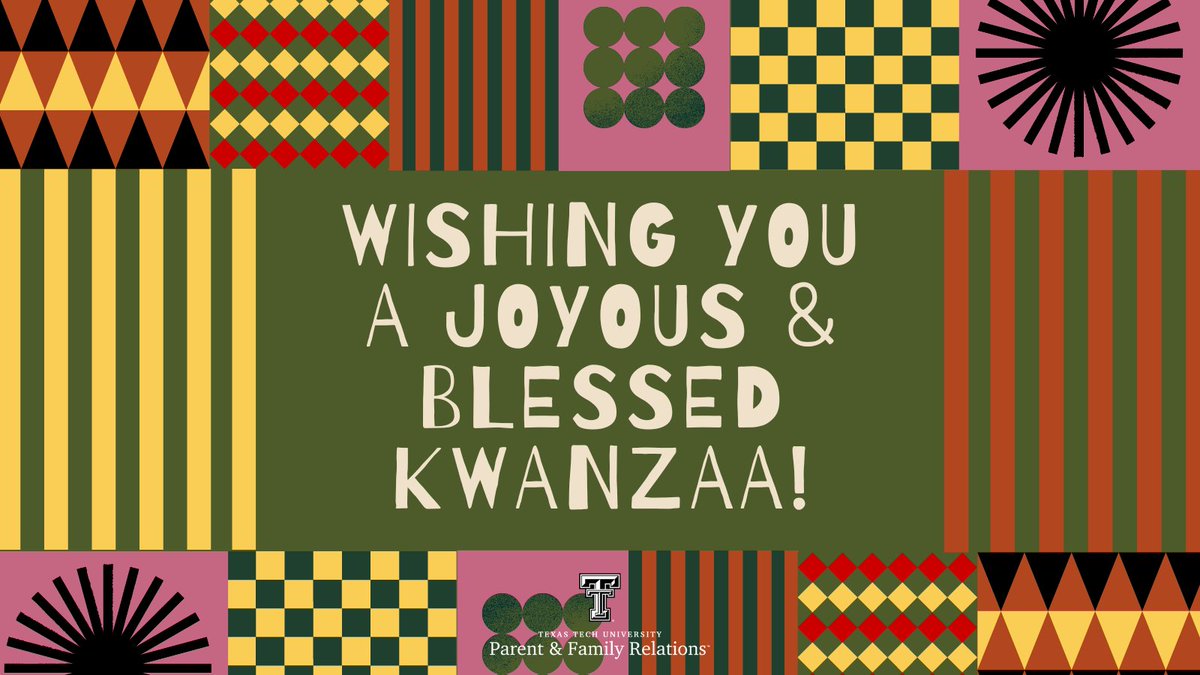 TTUPFR's tweet photo. Happy Kwanzaa to those who celebrate! https://t.co/nX1GUyopKz
