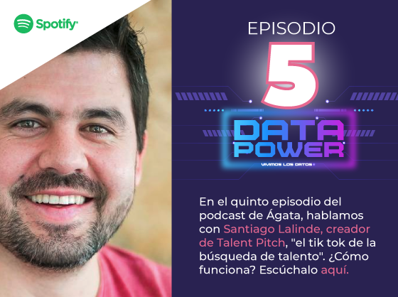 agatadata's tweet photo. 🎙¿Ya escuchaste el quinto episodio de #DataPower? 🎧 Descubre cómo @slalindeg  aprovecha #ElPoderDeLosDatos para ayudar a encontrar empleo y talento. Encuentra el episodio completo👉https://t.co/5d5lSEUG3g https://t.co/dk140u3NB9