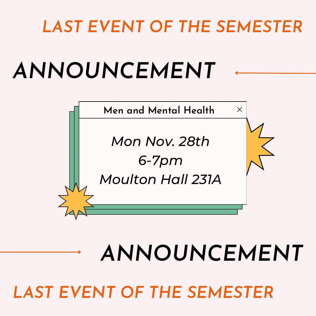 Join us next week for our last event of the semester.