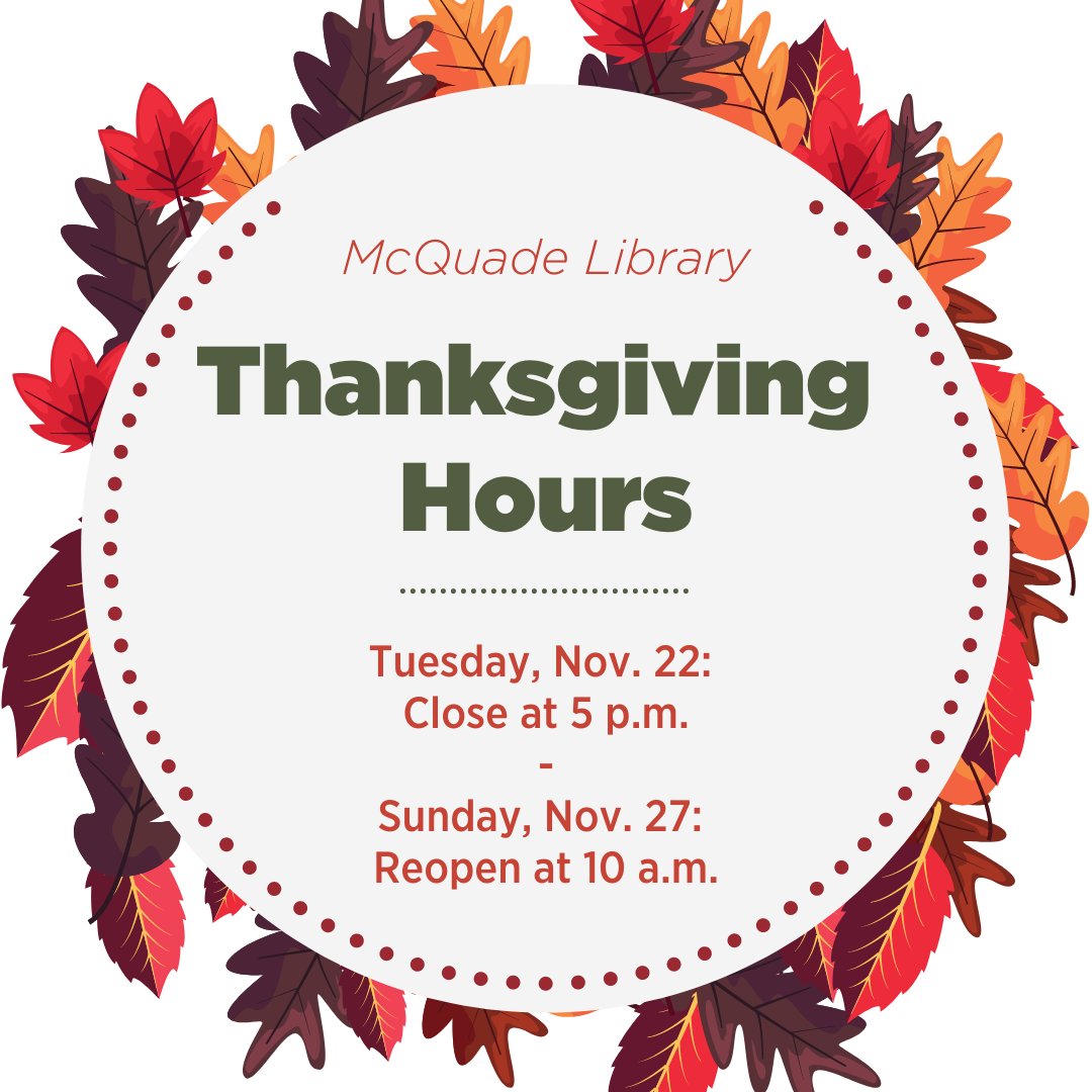 McQuade Library (MC) tweet media