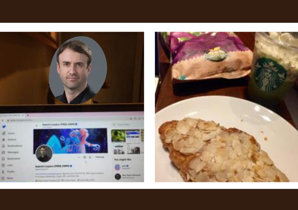 <a href="/gabrielleydon/">Gabriel Leydon</a> <a href="/DigiDaigaku/">DigiDaigaku</a> <a href="/EtherOrcs/">EtherOrcs ⚔️</a> wish u were here with me having this meals and a chitchat ❤️ this r my fav matcha and almond croissant. what u like?💕