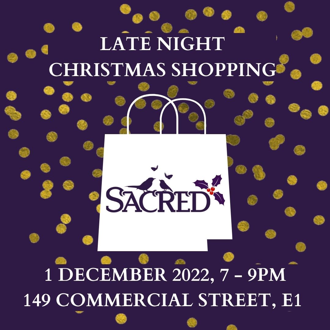 Join us for an evening of G&amp;Ts and mince pies. Enjoy perusing our full range at your leisure whilst you nibble on seasonal treats and meet the team for a spot of Christmas cheer! Ticket price redeemable during the event against any purchase.

sacredgin.com/pages/book-exp…