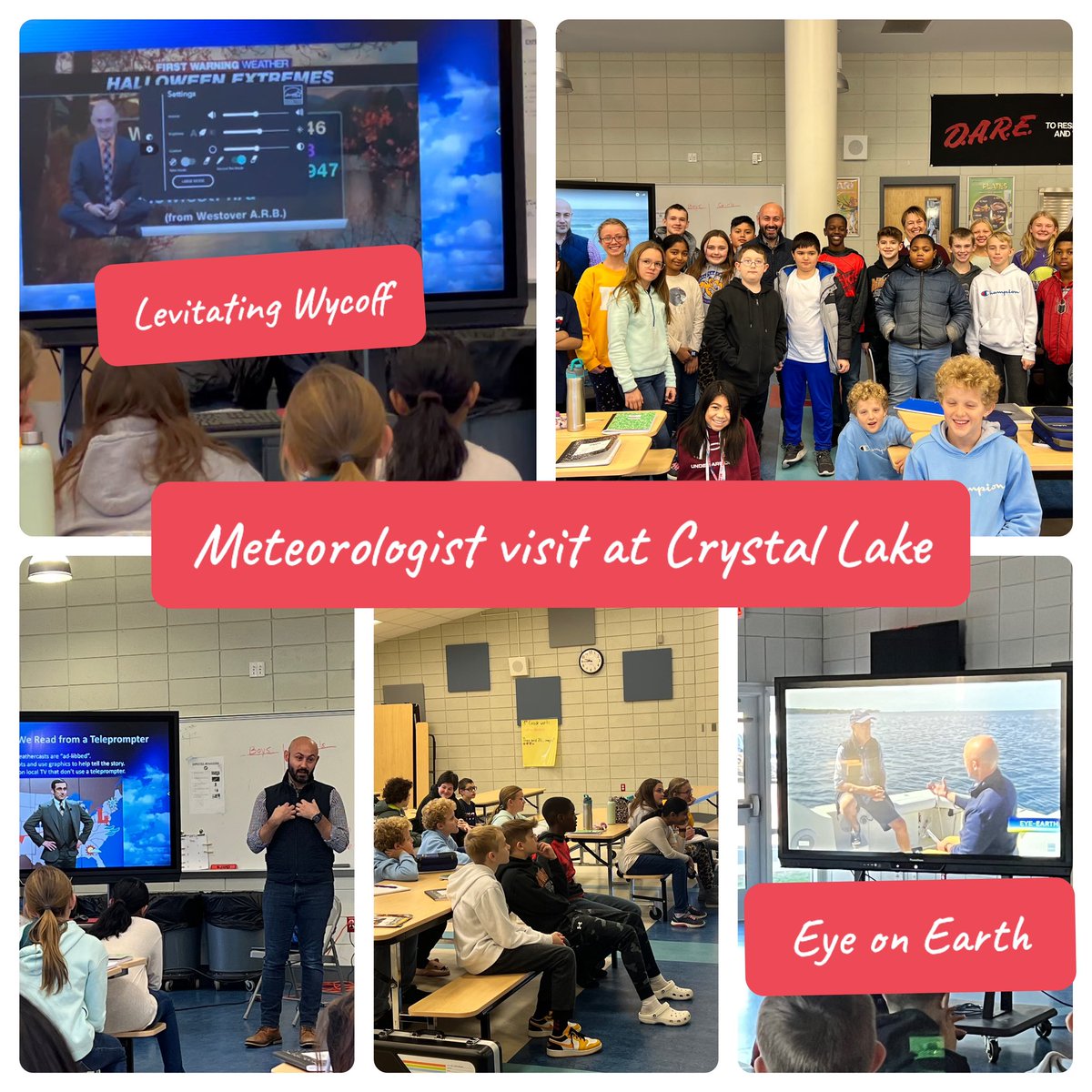 eps_stem's tweet photo. @coachman6th and Ms. Vozzola’s sixth graders had a great time this morning meeting with 🌪️ ⛅️ 🌀 Mr. Wycoff @4cast4you We learned a lot about what it takes to become a Meteorologist and how he uses technology to make his job easier @CLSPrincipal_ https://t.co/fLb4Y7l5TY