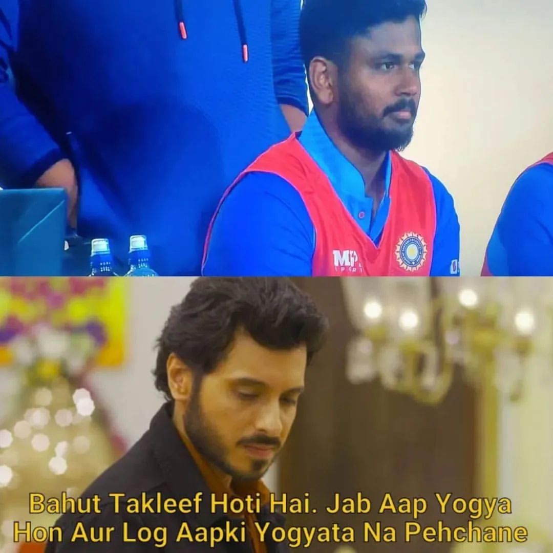 Being #SanjuSamson isn't easy 😔😑💔

#ShreyasIyer #Pant 
#Earthquake #CricTracker 
#siraj