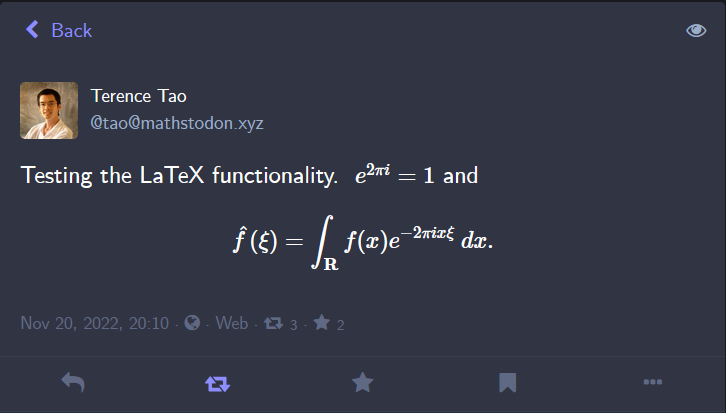 GyanCMehta's tweet photo. Look, who's on Mathstodon!
#TerenceTao #LaTex #Mathstodon https://t.co/93bOInQlSs
