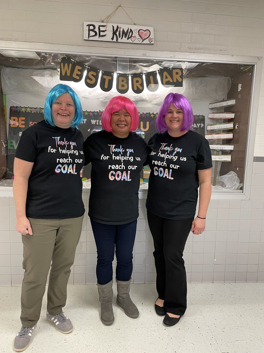 Thank you students and families for supporting our PTA fundraiser Feed the Falcon!  We met our goal of raising over 20k to prank the principals - we will wear our bright color hair all day today. 😊. Happy Thanksgiving!!