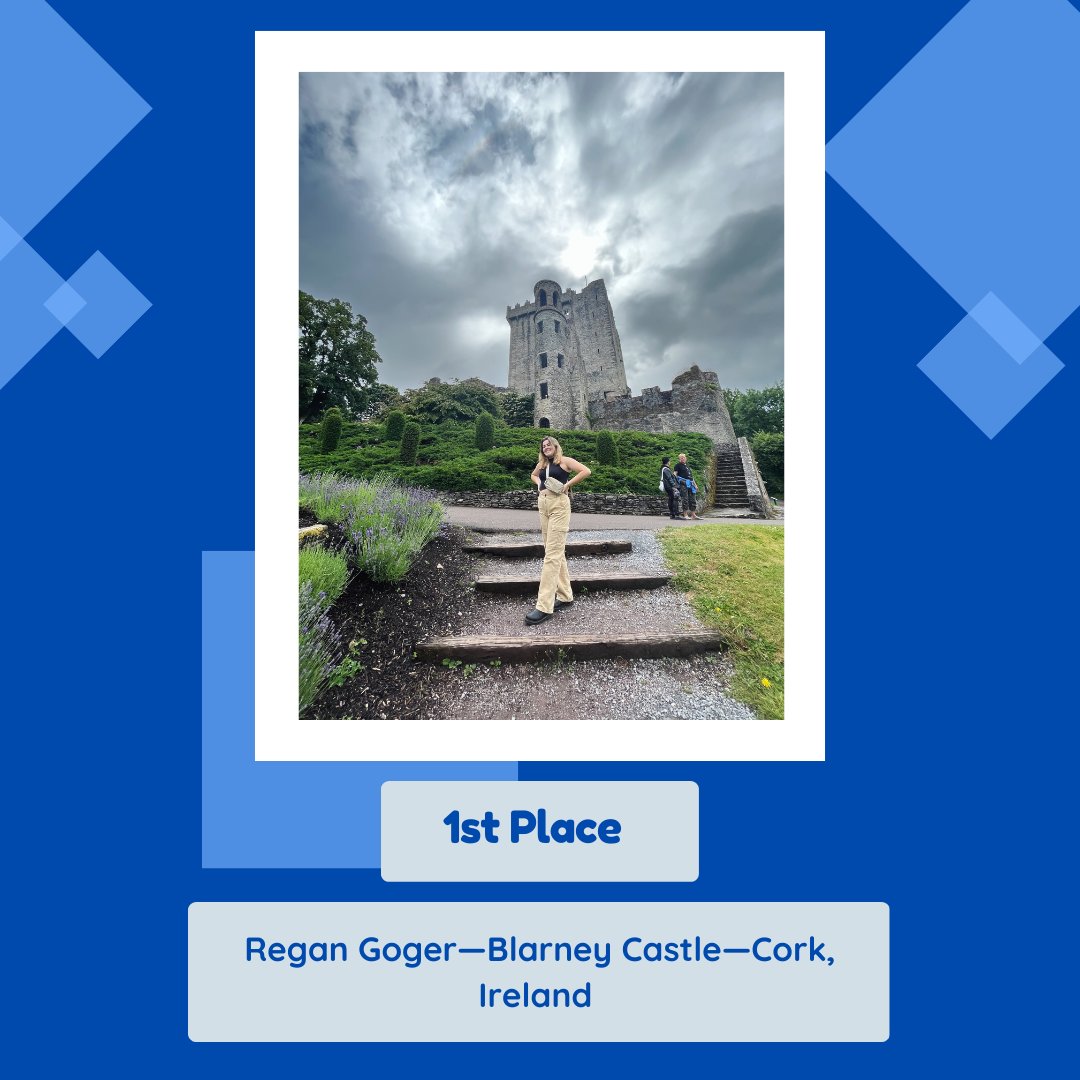 CortlandStudyAb's tweet photo. And the 1st place of our "The Faces of Study Abroad Category " goes to Regan Goger, with "Blarney Castle", shot in Cork, Ireland!
⁠
CONGRATS! 🌟 https://t.co/LITey9ZAxD