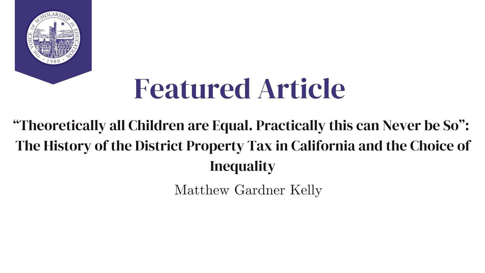 TC Record on Twitter ""The history of California's district property