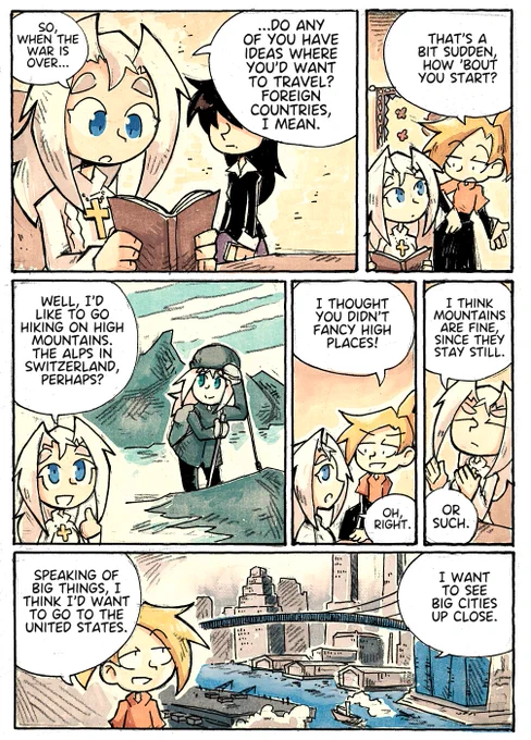 Lottas discuss places they'd want to visit. Based on an user submitted question which was a good excuse for a little comic. 