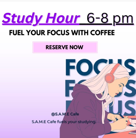 PSB3Digital's tweet photo. Looking for a quiet place to #study? 😮📚✏️💻
S.A.M.E Café is a great place for a quiet study or work hour. Enjoy a cup of #coffee and get some work done! ☕📖📝
Reserve a study table now! https://t.co/pSDfm4L51B #SAMEcafe https://t.co/RCQsoaBR04