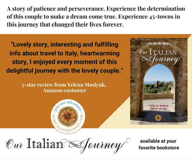 Our story began here. A journey full of twists and turns, ups and downs. Available for a limited time on sale on Amazon.com 
amazon.com/dp/B08NXZPYTQ

#ouritalianjourney #italianjourney #modicabooks #memoir #Italy #travelsitaly