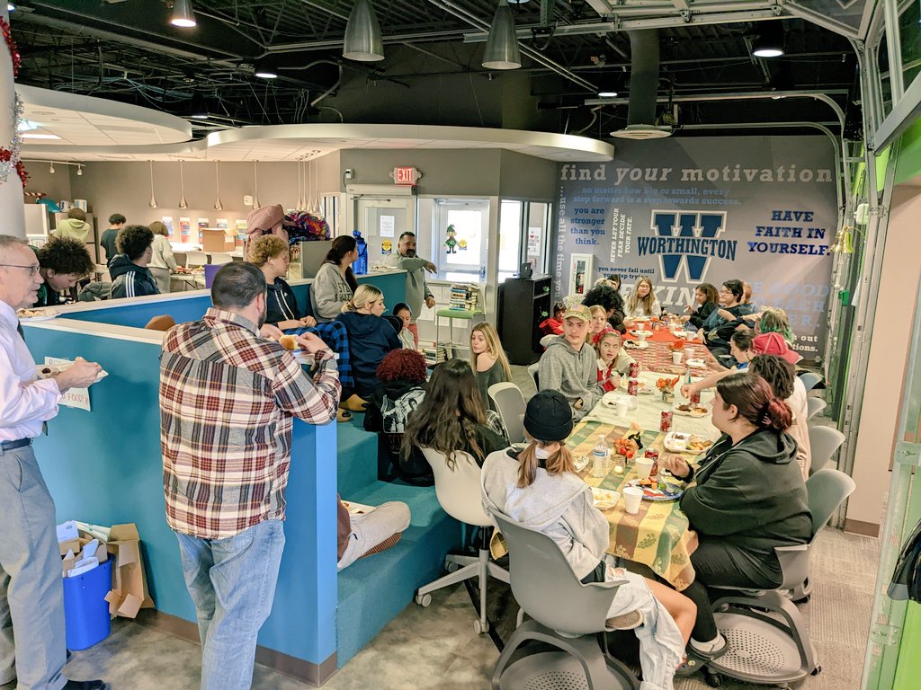 My favorite <a href="/WorAcademy/">Worthington Academy</a> tradition. All students and staff gather around our family dinner table to share what each of us is thankful for and chow down. #ItsWorthIt