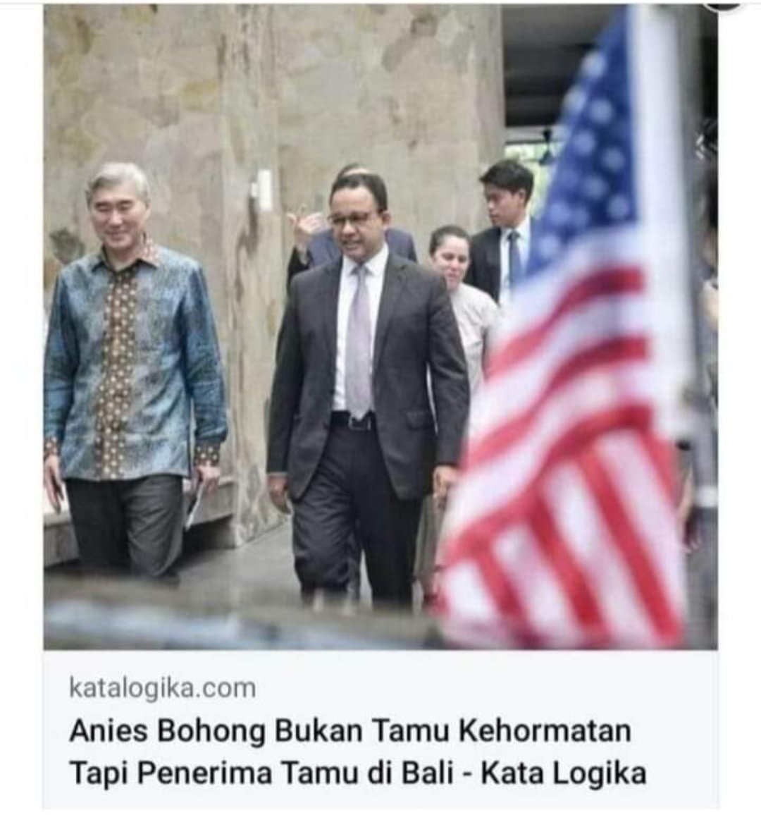 Logikanya Anies itu siapa? 
Dunia juga sudah tau kalu Ia Adalah Bapak POLITIK IDENTITAS