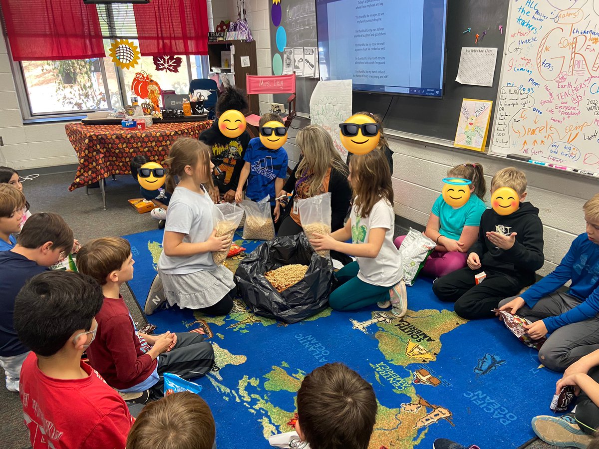 Gratitude is the word of the day! <a href="/haystravelers/">Mrs. Hay's Class- Julie Hay</a> always finds a way to highlight the Positivity Project trait of the week. I ❤️ hearing what they are grateful for about our <a href="/PleasantUnionYR/">Pleasant Union Elem</a> family!