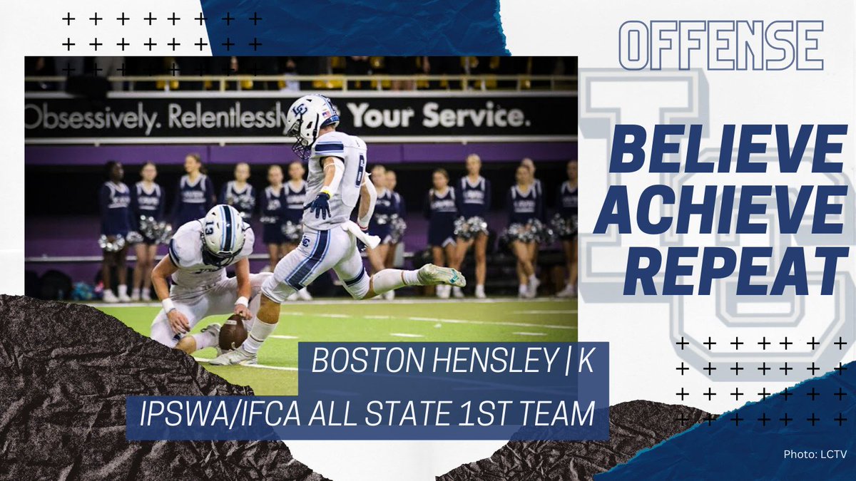 Humpal, Matiyow &amp; Hensley earn 1st team IPSWA/IFCA All-State offense honors #LCTitans #iahsfb