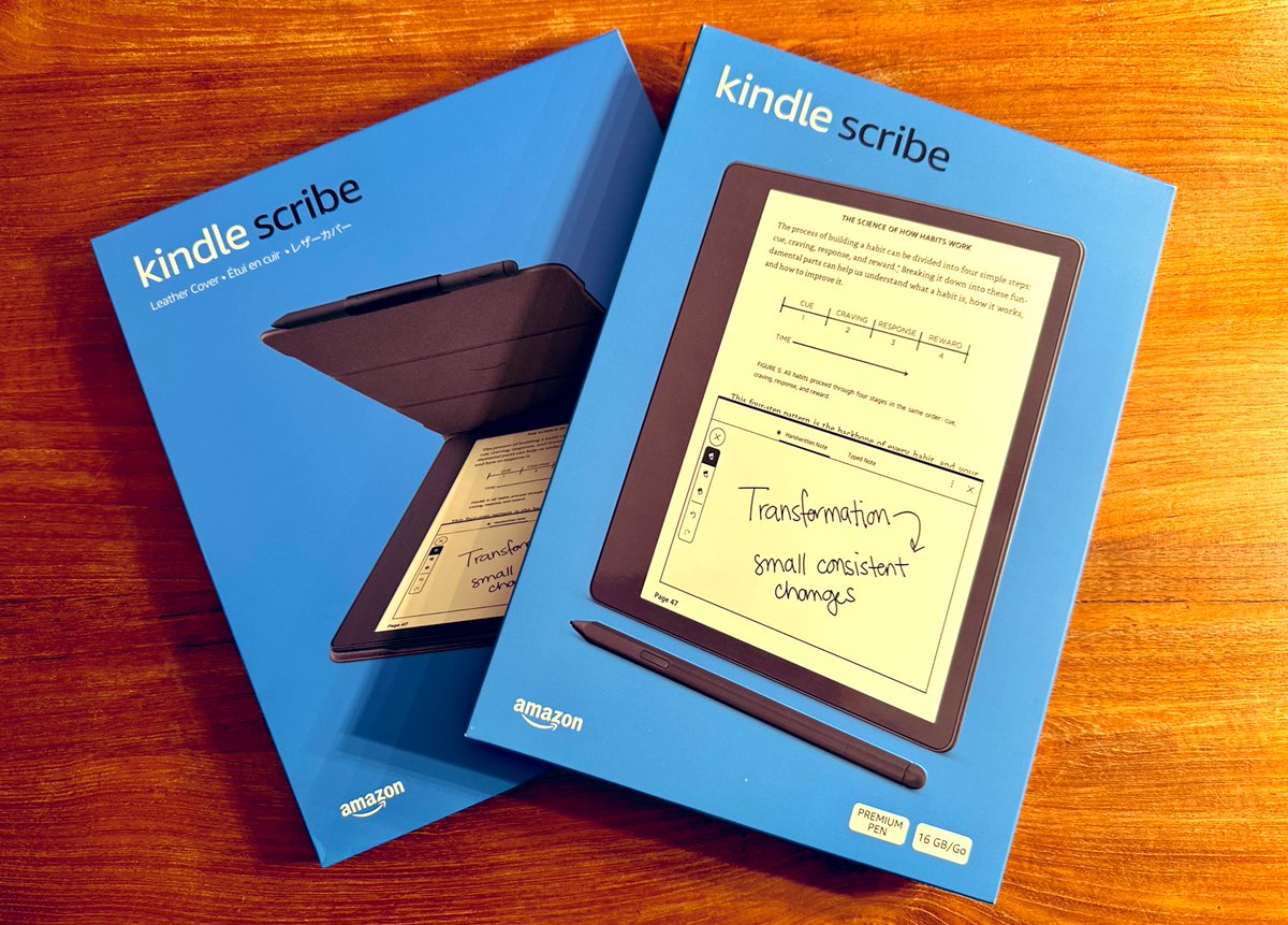AxelTelzerow's tweet photo. Der erste #Kindle auf dem man schreiben darf. Bin gespannt.
#Amazon #KindleScribe #IMTEST https://t.co/bERlC3Za8J