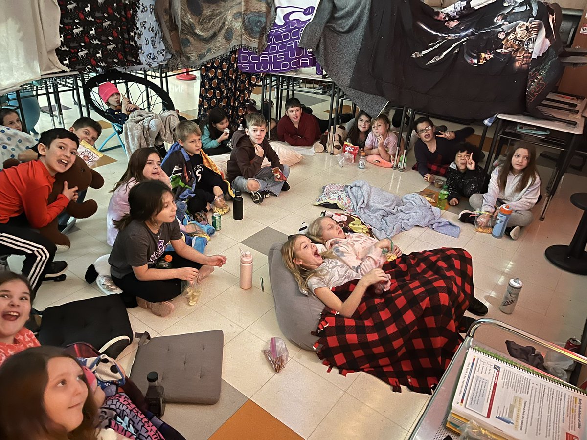 First PRIDE reward. They called this one “family fort night” #workinghard #classroomcommunity #keystonepride