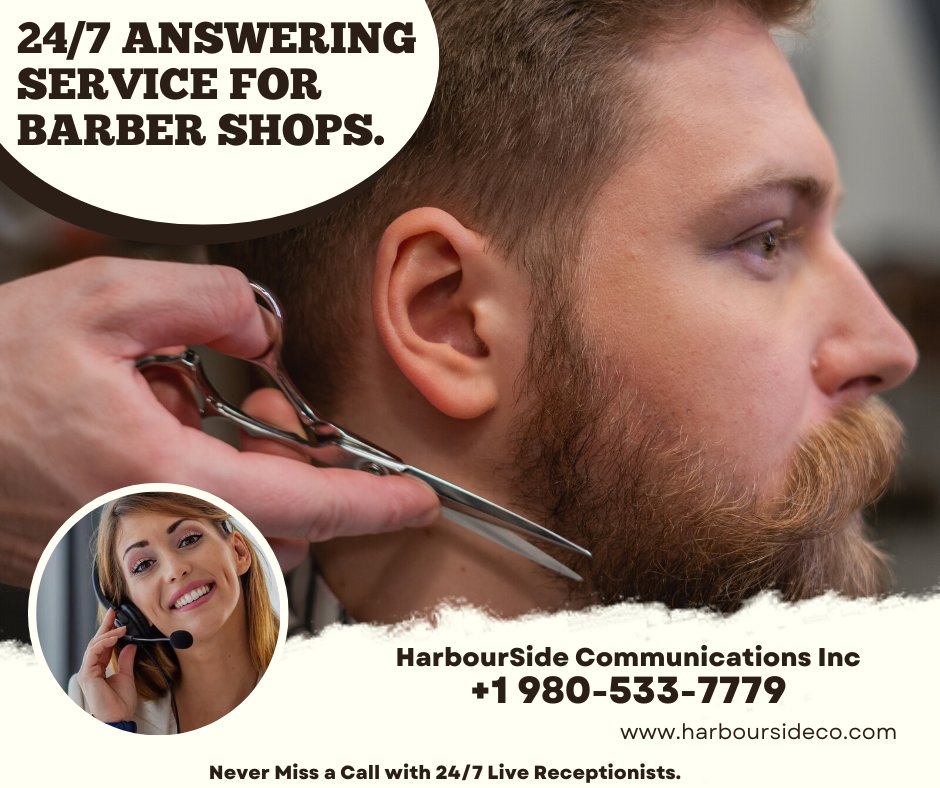 WeAnswerCalls's tweet photo. 24/7 Answering Service and Appointment setting for Barbershops. (Put that in the bubble)

We are committed to providing quality service to Barbershops by helping owners focus on the client.

#harbourside #contactcenter #barbershop #Salons #weanswercalls #7DayFreeTrail https://t.co/kqGCL97jy8