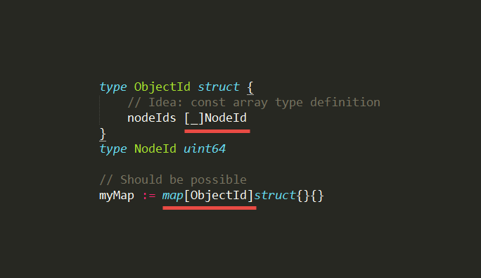 tiborhalter's tweet photo. #golang doesn't have const arrays, often causing unnecessary workarounds (with a performance hit). Is it only bugging me? Classic accidental complexity. I'd love to have the equivalent of strings for arbitrary types. https://t.co/AAvgC7Anuy