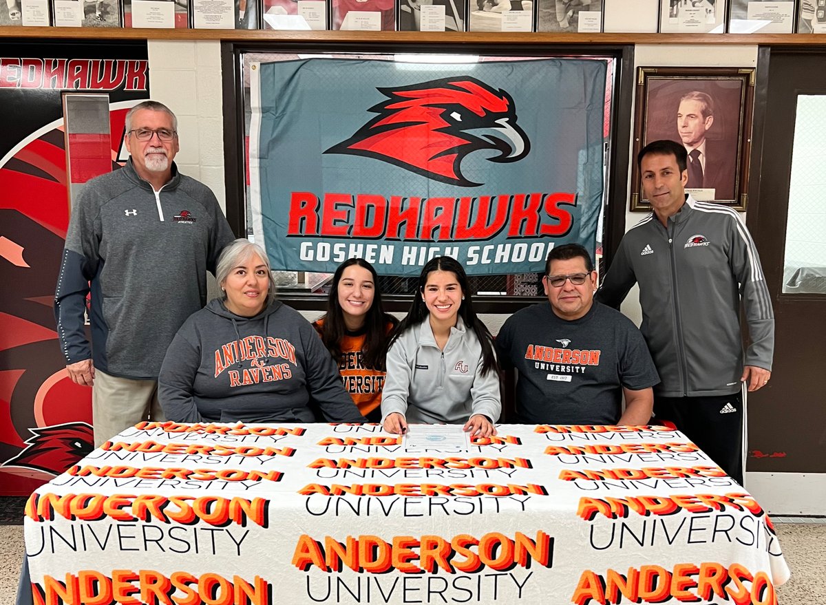 GoshenAD's tweet photo. Congratulations to Andrea Diaz who is signing with Anderson University to continue her academic and soccer career! #RedHawkPride @GHSwomensoccer https://t.co/LvhGMyXuMI