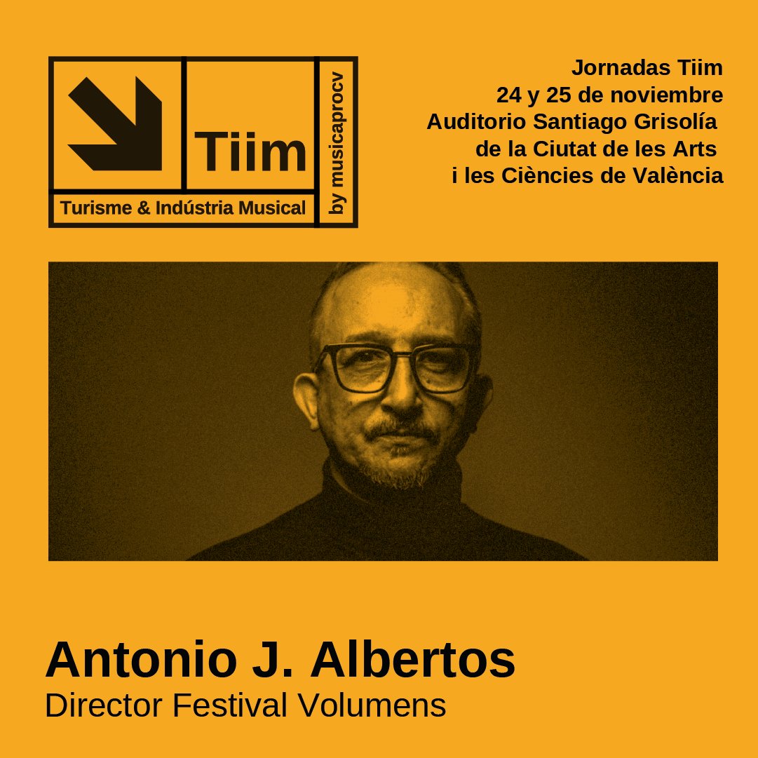 Tiim - Turismo & Industria Musical (@jornadastiim) on Twitter photo 🗓 25 Nov. | 🕒 11:50h - 13:00h
Mesa debate:
🗣 Soraya Cadalso. <a href="/uttopion/">Uttopion Metaverse</a>
🗣 Cristina Checa. Artist & technologist.
🗣 Antonio J. Albertos <a href="/H4L9000/">H4L9000🤖</a>. <a href="/VolumensFest/">🔽⏺ VOlumens</a>
🗣 @IvanLlopisMusic. <a href="/BanjoSound/">Banjo Sound LLC</a>
🗣 Modera: Diego Navarro. Artista multidisciplinar. 🗓 25 Nov. | 🕒 11:50h - 13:00h
Mesa debate:
🗣 Soraya Cadalso. <a href="/uttopion/">Uttopion Metaverse</a>
🗣 Cristina Checa. Artist & technologist.
🗣 Antonio J. Albertos <a href="/H4L9000/">H4L9000🤖</a>. <a href="/VolumensFest/">🔽⏺ VOlumens</a>
🗣 @IvanLlopisMusic. <a href="/BanjoSound/">Banjo Sound LLC</a>
🗣 Modera: Diego Navarro. Artista multidisciplinar.