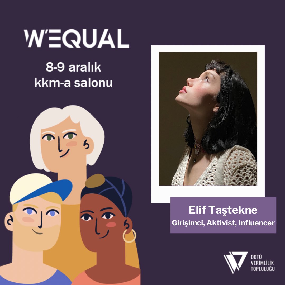 Prev markasının kurucusu, girişimci, aktivist ve influencer Elif Taştekne W'EQUAL'22'de bizlerle! Kayıt için link: biletimgo.com/etkinlik/wequa…