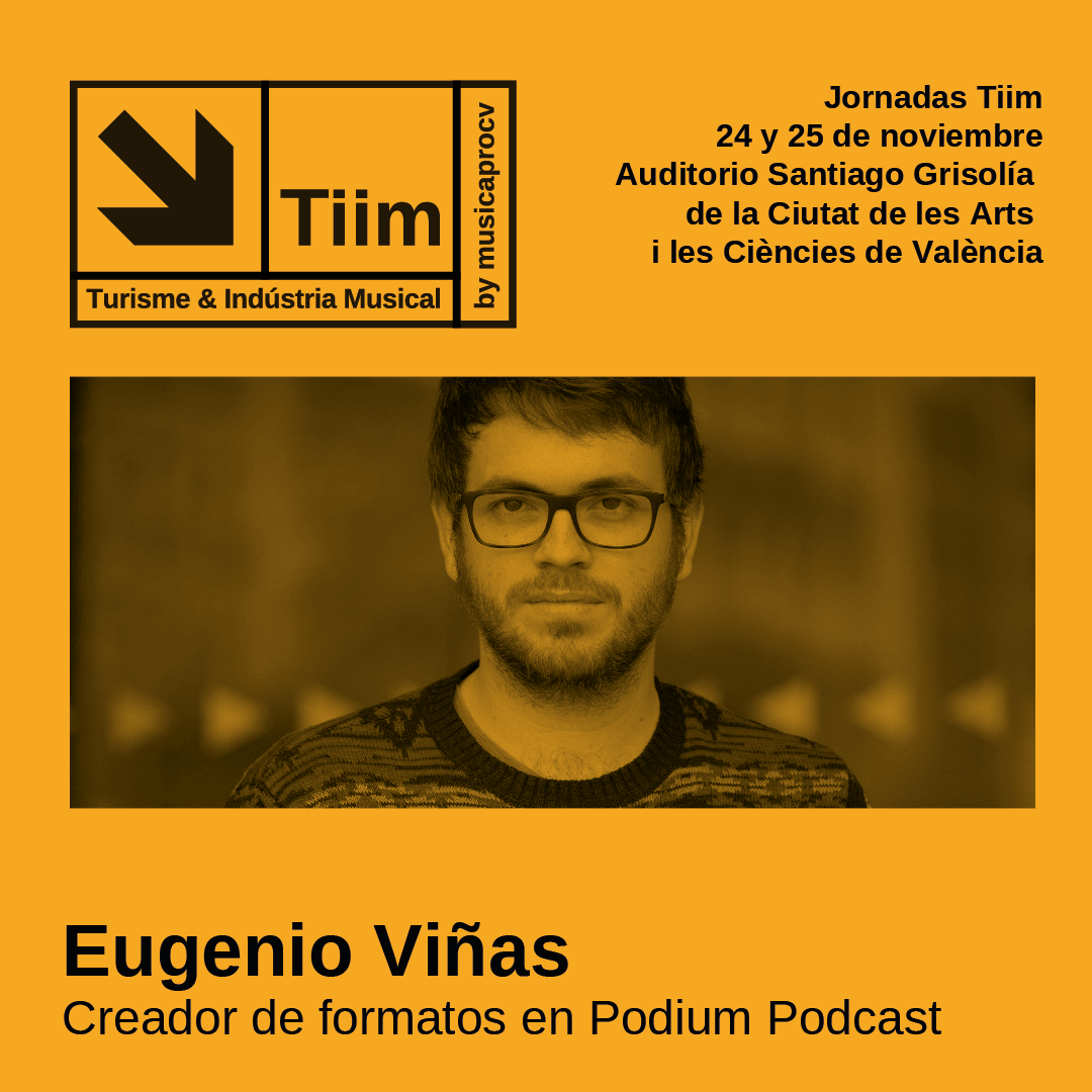 Tiim - Turismo & Industria Musical (@jornadastiim) on Twitter photo
#JornadasTiim 🗓 25 Nov. | 🕒 13:00h - 13:50h
Conversación 1-a-1 #RutaDelBakalao:
🗣 <a href="/ChimoBayo/">Chimo Bayo</a>. Artista musical, DJ y músico.
🗣 <a href="/EugenioVinas/">Eugenio Viñas</a>. Creador de formatos en Podium Podcast.
#JornadasTiim 🗓 25 Nov. | 🕒 13:00h - 13:50h
Conversación 1-a-1 #RutaDelBakalao:
🗣 <a href="/ChimoBayo/">Chimo Bayo</a>. Artista musical, DJ y músico.
🗣 <a href="/EugenioVinas/">Eugenio Viñas</a>. Creador de formatos en Podium Podcast.