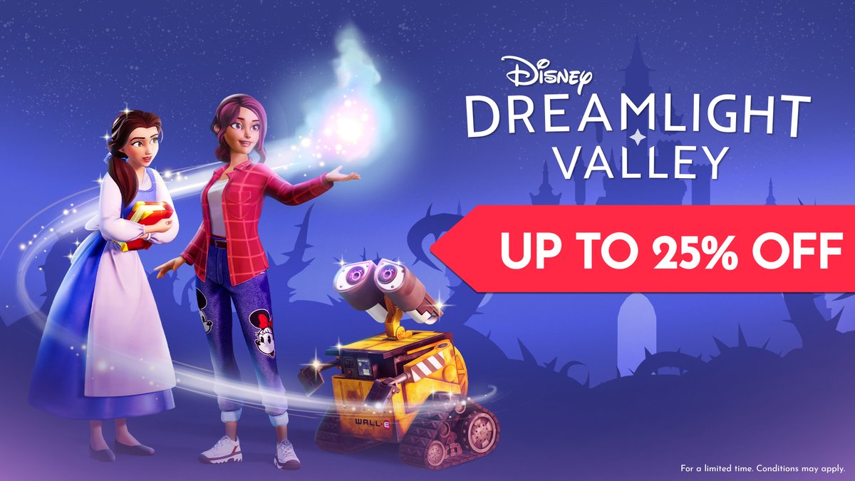 DisneyDLV's tweet photo. It's your first chance to live magically for less. Disney Dreamlight Valley is on sale! ✨

Get Standard and Ultimate Edition Founder's Packs at a discount for a limited time!

https://t.co/gS5Lmigpbl https://t.co/GMZEES8n2Q