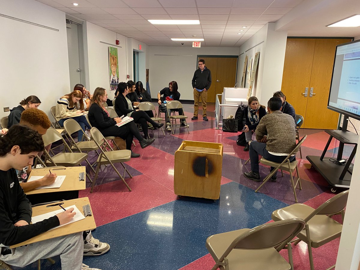 Artist Kateřina Šedá gathered student feedback as she prepares an artwork for Artpark