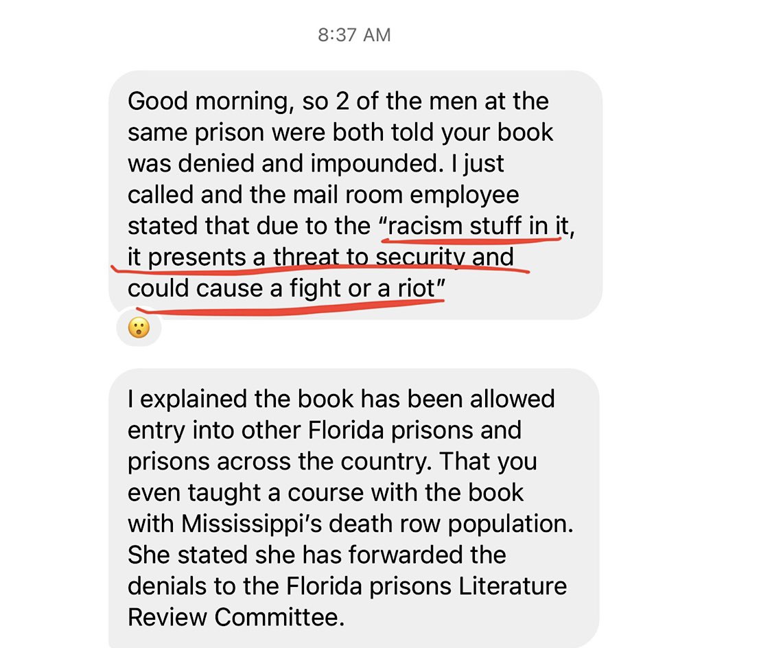 Sad the Florida Department of Corrections is starting to ban my book. I spoke nothing but TRUTH in the book and I've received hundreds of letters from people in prisons telling me that my book gave them so much hope. Shame on Florida DOC for trying to strip that hope away.