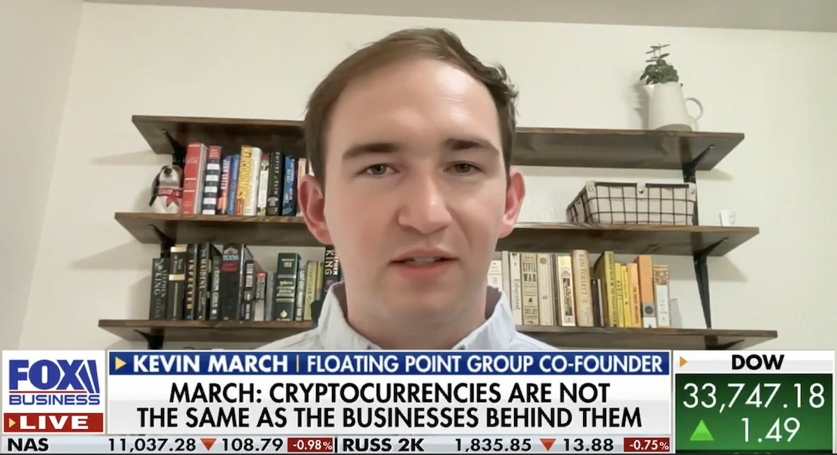 Floating Point Group (@fpgcrypto) on Twitter photo FPG's Co-Founder, @CryptoKev42, spoke about risks to avoid with crypto counterparties on <a href="/LizClaman/">Liz Claman</a>'s 'Claman Countdown' live on <a href="/FoxBusiness/">FOX Business</a>.
Watch: lnkd.in/eGS8xSm6
#cryptomarket #cryptocurrency #FTX #Bitcoin #ethereum #blockchain #cryptotrading FPG's Co-Founder, @CryptoKev42, spoke about risks to avoid with crypto counterparties on <a href="/LizClaman/">Liz Claman</a>'s 'Claman Countdown' live on <a href="/FoxBusiness/">FOX Business</a>.
Watch: lnkd.in/eGS8xSm6
#cryptomarket #cryptocurrency #FTX #Bitcoin #ethereum #blockchain #cryptotrading