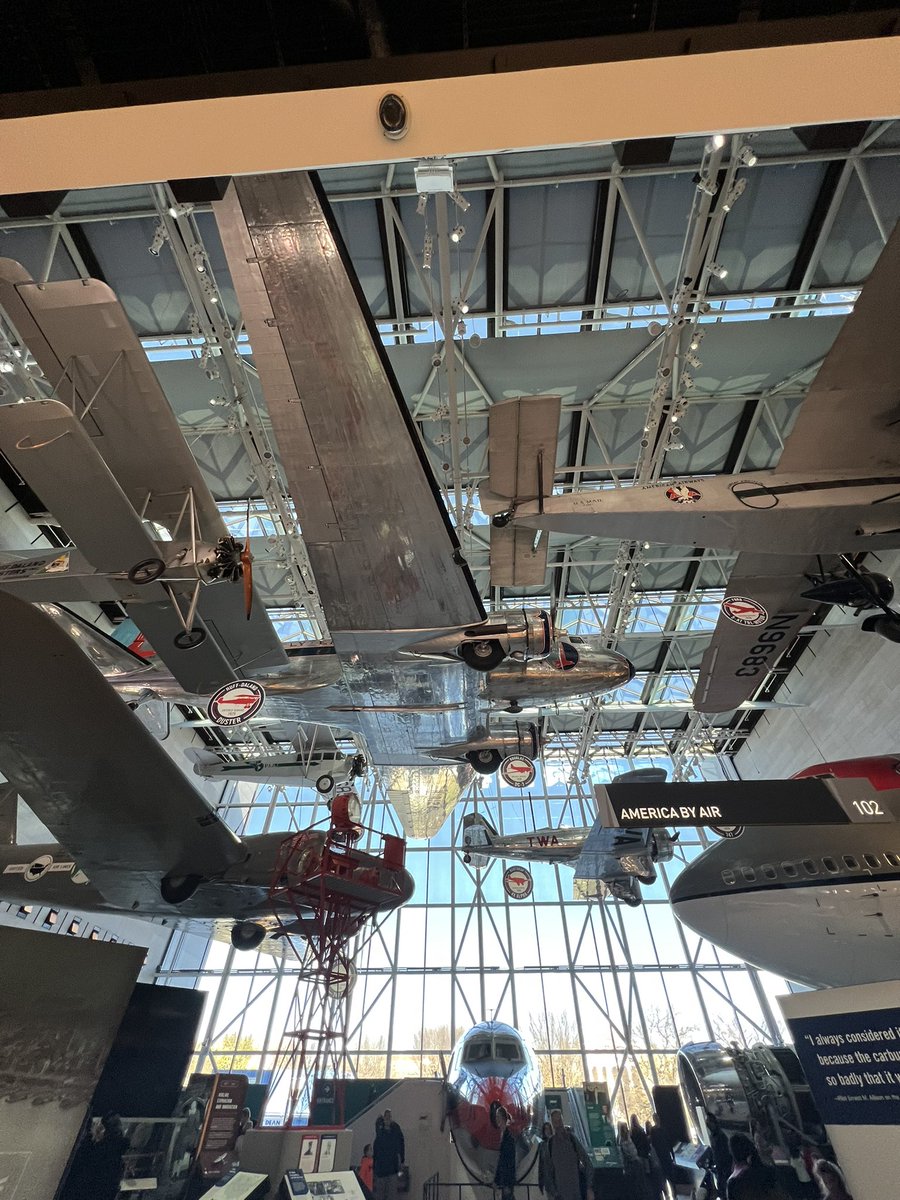 timahansen's tweet image. The star of the show is the original Wrights Flyer ✈️