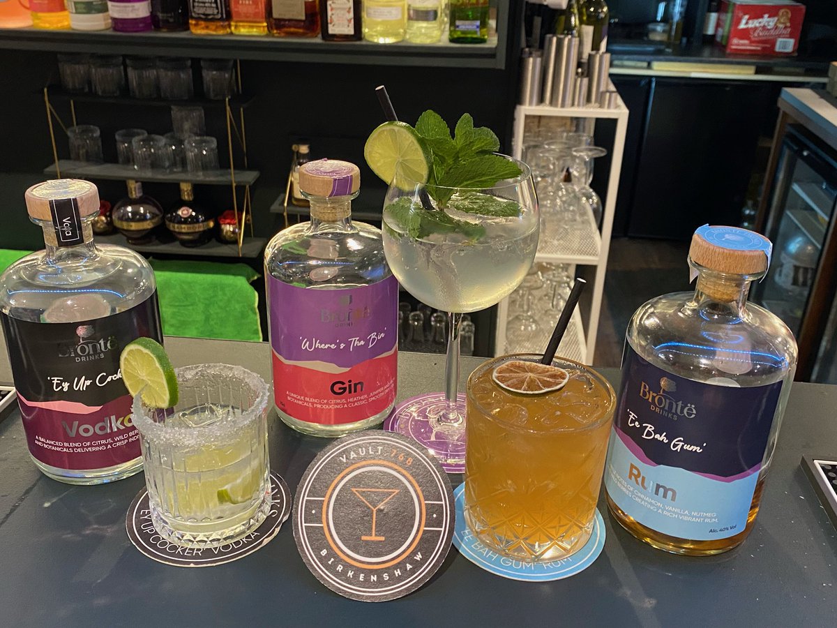BronteDrinks's tweet photo. Check out these Brontë Drinks cocktails! 😍

Thank you so much to the Vault768 team for creating these fabulous cocktails over the weekend. https://t.co/Bd1BC8NpRR