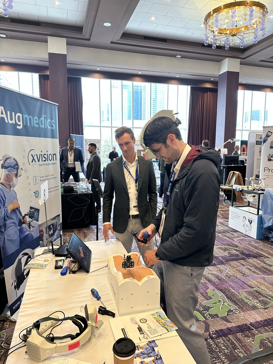 augmedics's tweet image. Great time at #SpineIEP this weekend introducing fellows &amp;amp; young surgeons to the magic of #xvision. Thanks to all for stopping by! 

#augmentedreality #spinesurgery