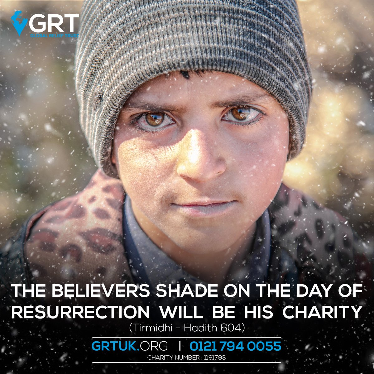Increase your shade today. 

Donate now. Save a life this Winter. 

Keep them Warm. 
Keep them Fed. 
Keep them Alive.

grtuk.org/winter

#Islam #charity #globalrelieftrust