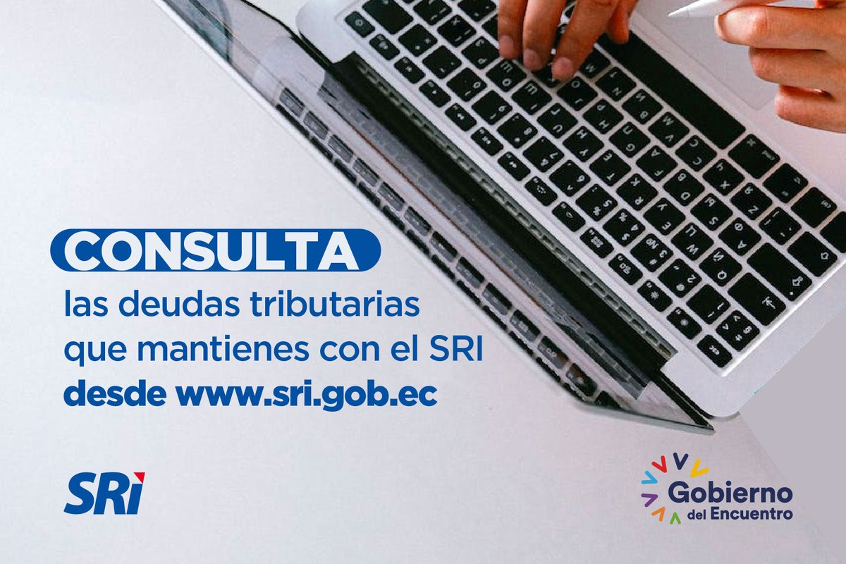 DeysiFonsecaJ's tweet photo. ¿Mantienes deudas con el @SRIoficialEc?

¡Verifícalas con tu clave de #SRIenLínea!

1⃣ Ingresa en https://t.co/kB2ybmD04D
2⃣ Selecciona "Deudas".
3⃣ Escoge "Consulta deudas y obligaciones que mantiene con el SRI".

¡Y listo! https://t.co/Ov5cLLednt