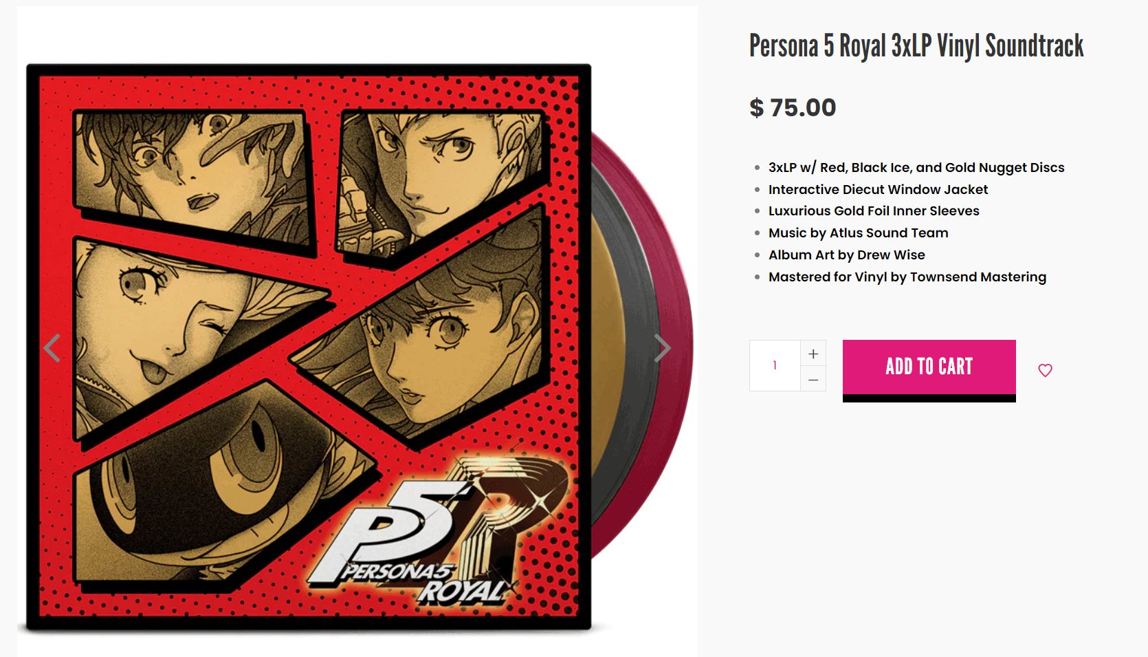 Persona 5 Royal 3xLP Vinyl Soundtrack