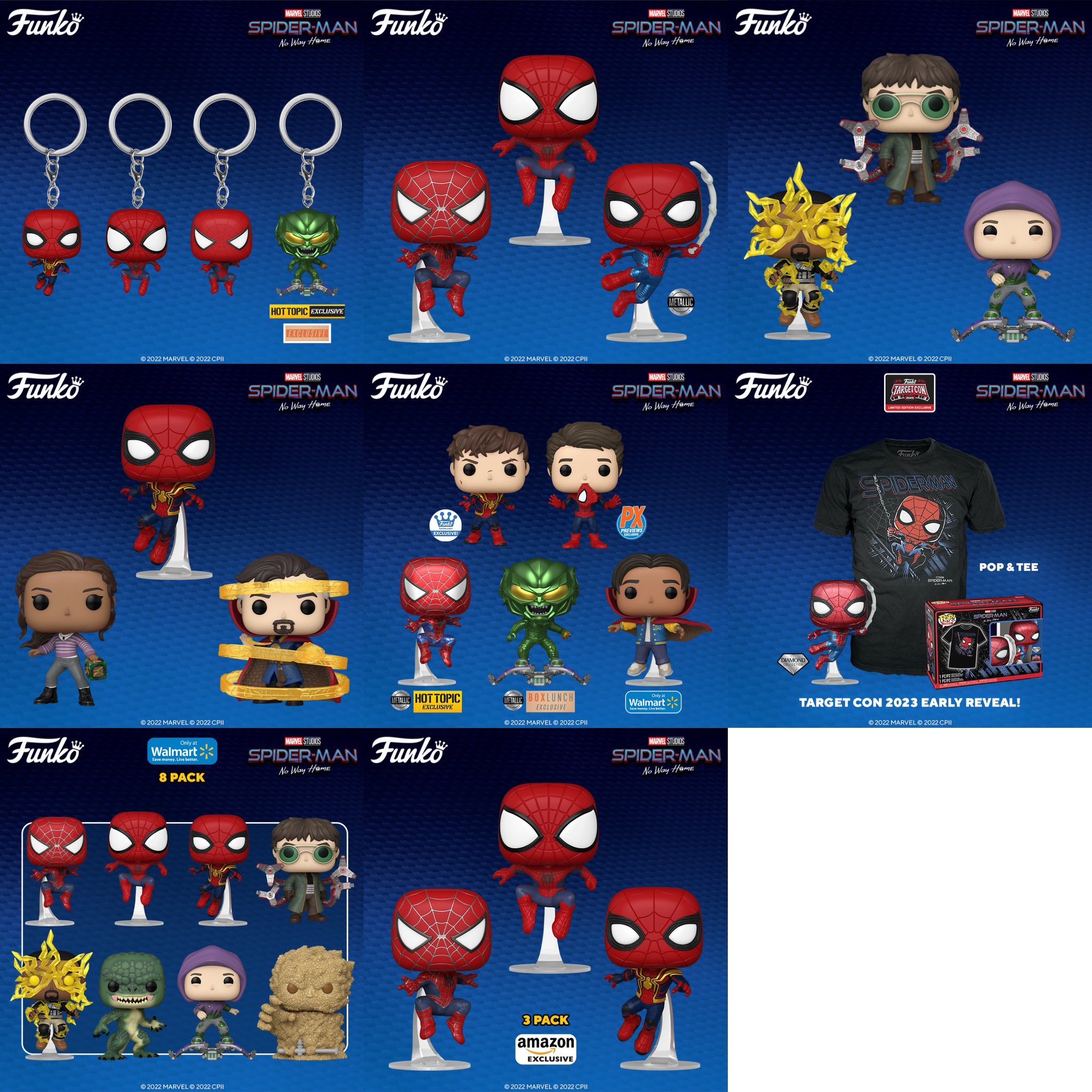 Funko Pop! Marvel: Spider-Man: No Way Home - 8-pack (Walmart