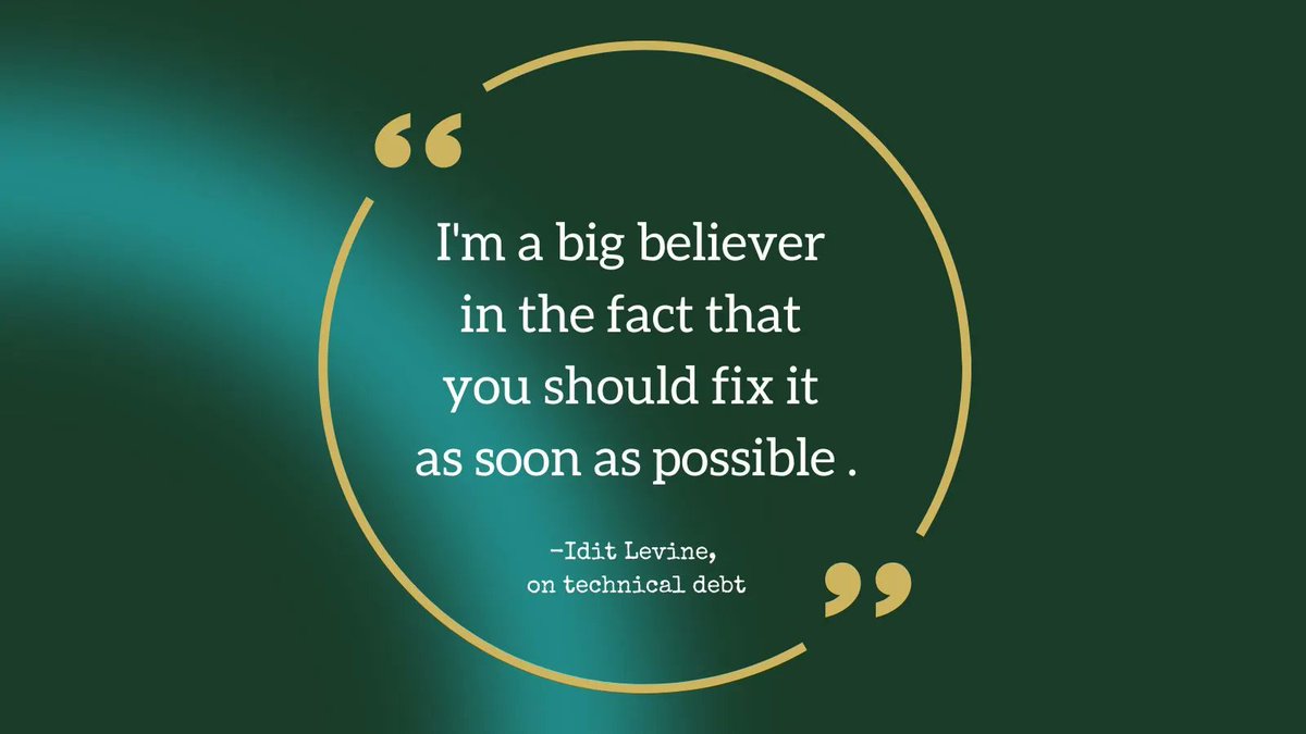 _maintainable's tweet image. Idit Levine chats with Robby about why cleaning up technical debt early and often is vital and specific scenarios where rewrites are appropriate so that you can pivot your technology startup.
bit.ly/3UK3YwT 
#technicaldebt #legacycode #maintainablesoftware