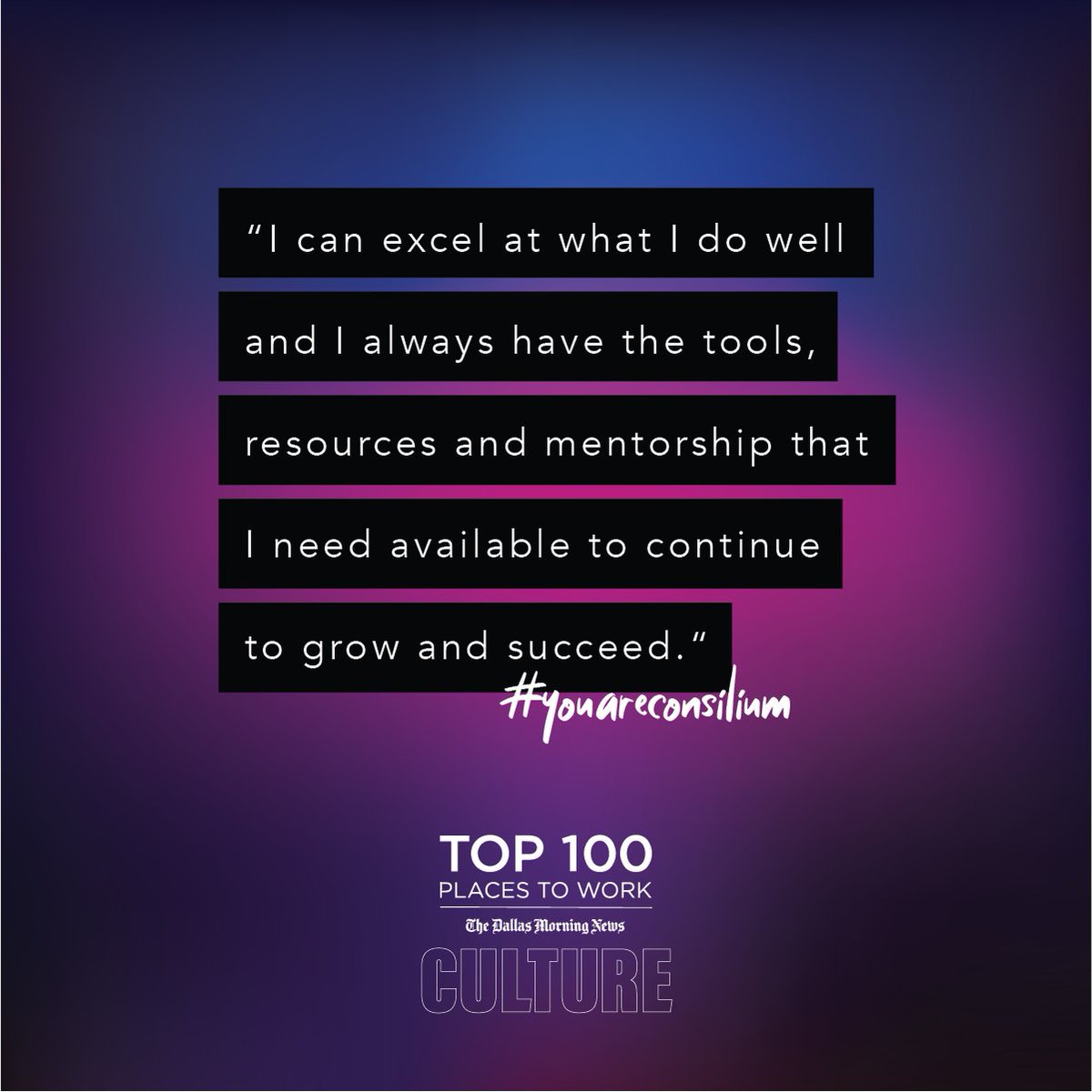 What better way to celebrate than with shout-outs from our team members!  #top100placestowork

A new career awaits you in 2023!  Join our Team!
Visit: bit.ly/3GAN6EO

#jobinterview #careerdevelopment #employeeappreciation #youareconsilium #bestinstaffing