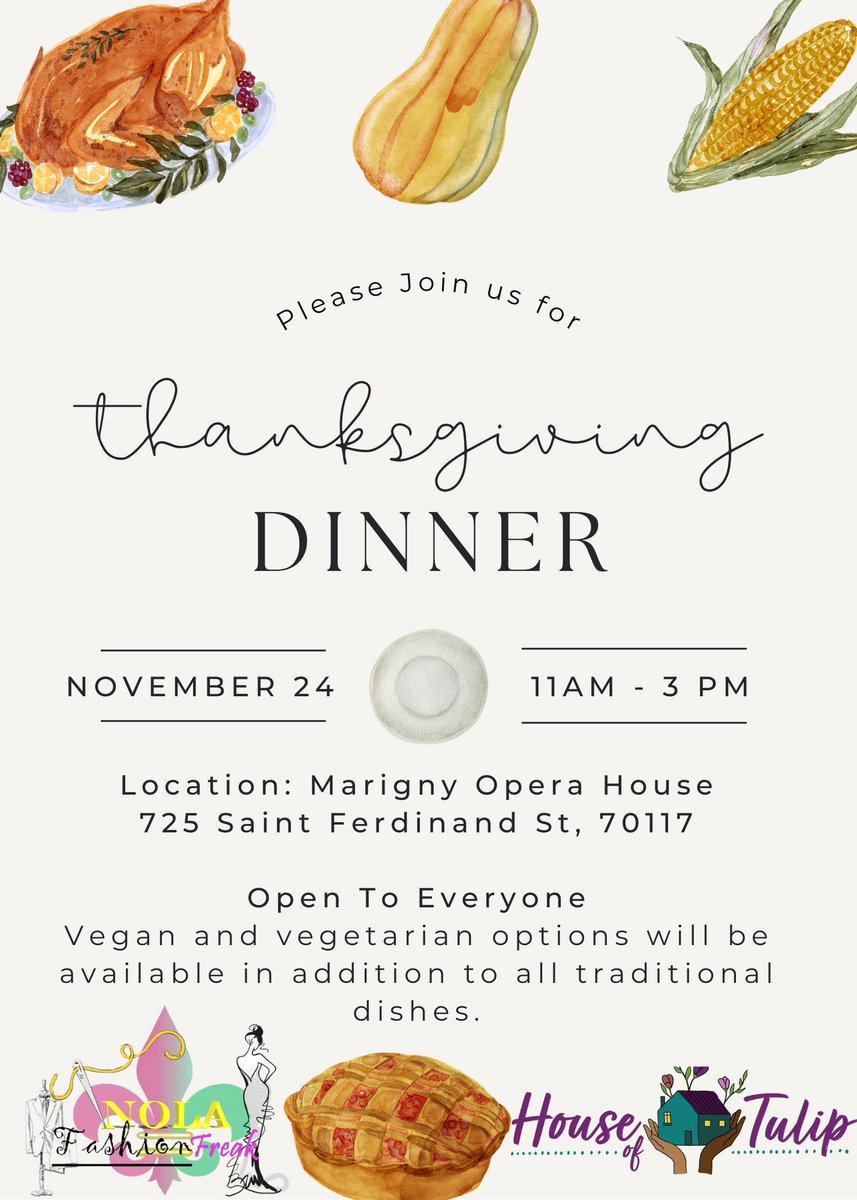 Hey friends! Don't forget to drop by for a delicious meal! Dinner will be served at noon! We will also have door prizes and to-go plates. OPEN TO ALL!