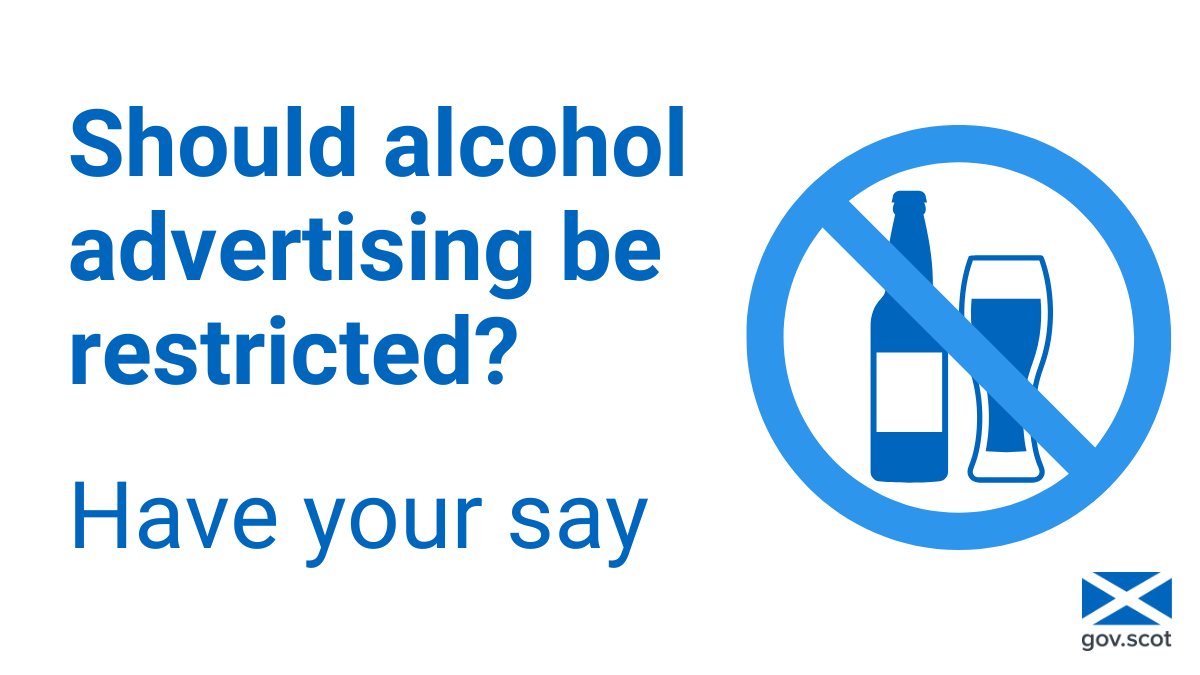 scotgov's tweet photo. We’ve launched a consultation to hear the public’s views on our plans to restrict alcohol advertising. 

We’re looking for your opinion on restricting adverts online, at sporting events, on buses and elsewhere.

Share your views at https://t.co/MT7TVVJfms https://t.co/v6eYgGW8w5
