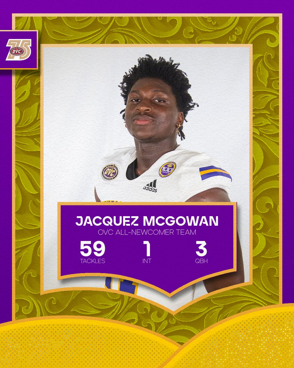 Congrats, Jacquez McGowan, on making the Ohio Valley Conference's All-Newcomer Team! #WingsUp #OVCit #OVC75