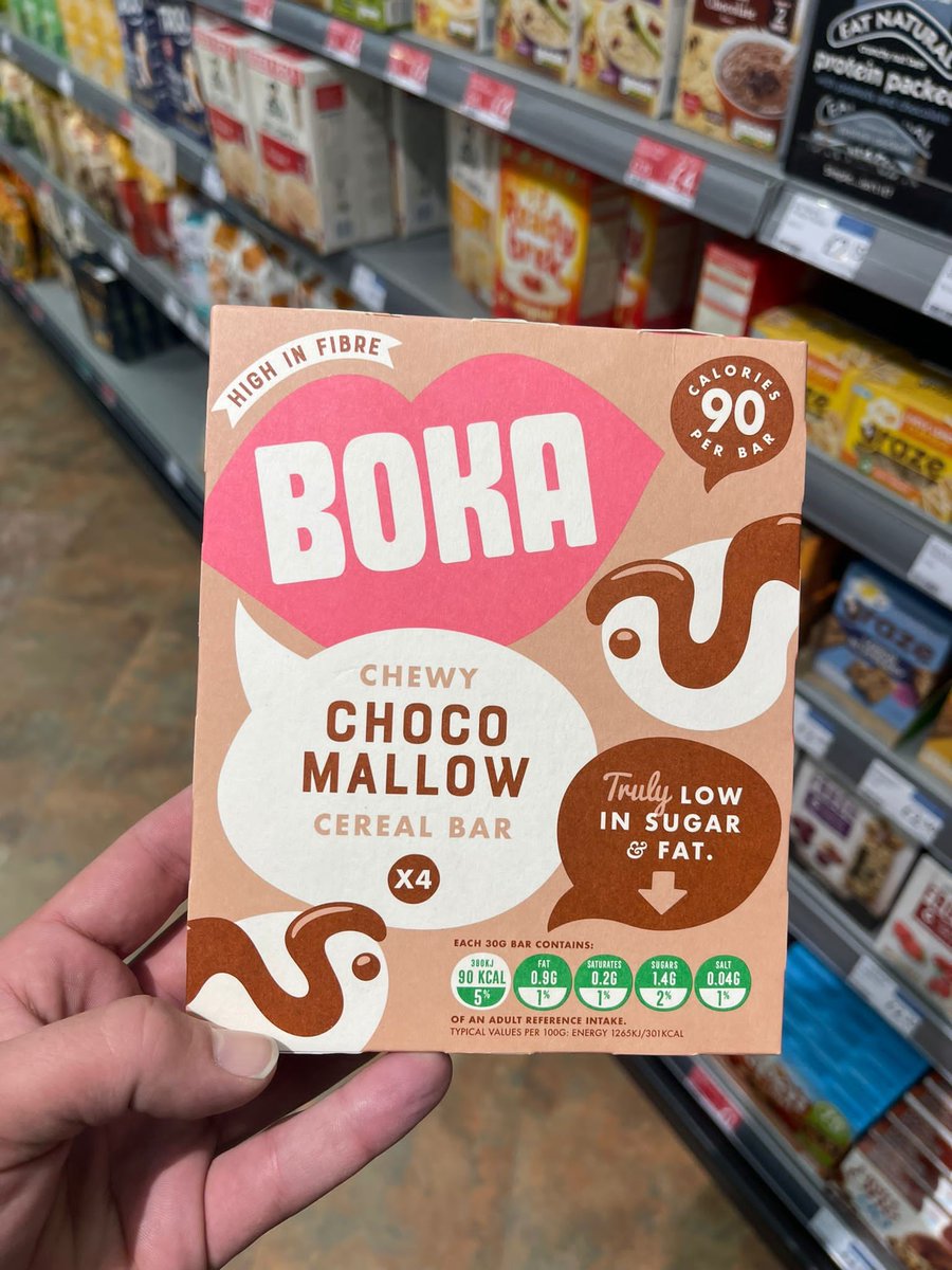 DeliciousBoka's tweet photo. Did you know, BOKA #ChocoMallow bars and #Apple & #Cinnamon bars are stocked in @BoothsCountry in retail packs of 4 x 30g bars! https://t.co/CH5JlU4ys0