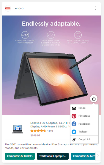 Tanzeel_Khan_'s tweet photo. #AmazonPosts Desktop View with options to #Email, share on #SocialMedia and by link, just like #amazonlisting with share button on it. https://t.co/iyNYLMoWGz