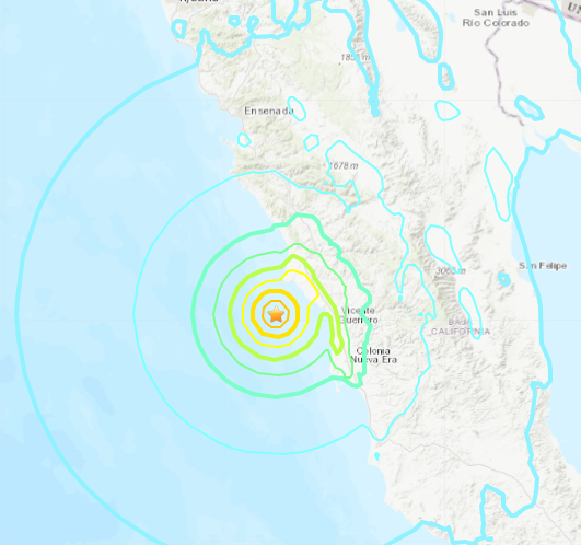 #BREAKING: Magnitude 6.2 #earthquake reported off the Pacific coast of Baja California. Story to follow. (Images courtesy USGS)