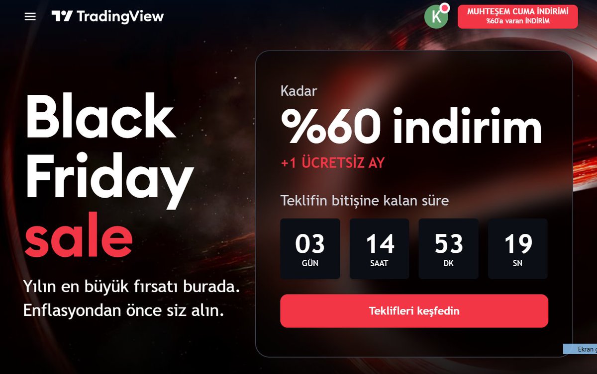 kurcenli34's tweet image. 🎊Çekiliş zamanı 🎊 

#TradingView Efsane Cuma İndirimlerine  özel 1 Takipçime 1 yıllık TradingView Premium üyeliği hediye veriyor👌

Yapmanız gerekenler 👇

🌟Bu tweeti rt ve like et
🌟@kurcenli34 ve @tr_tradingview takip et 

Çekiliş Tarihi : 25.11.2022 Cuma

#bitcoin #giveaway