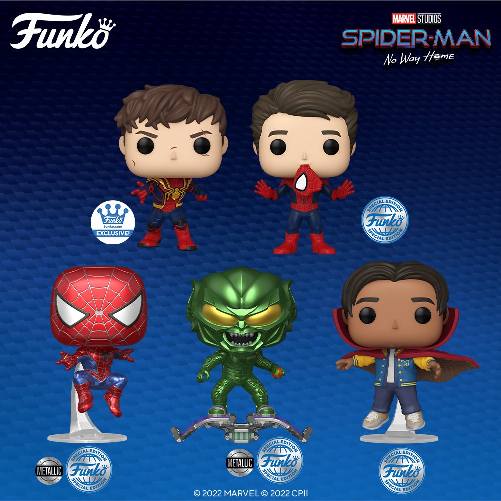 FunkoEurope's tweet photo. Coming Soon: Swing into action with the latest Spider-Man: No Way Home collection! Be the first to know when they’re in stock: https://t.co/lqeDdYxWIc

Check out the replies to see where the exclusives will be heading in the UK &amp; Europe ☟ https://t.co/OXPHn4Vykr