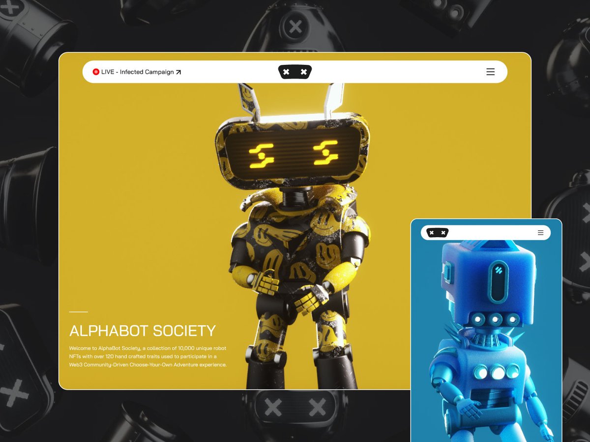 AlphabotSociety's tweet photo. 🖥️WE'VE BEEN NOMINATED🖥️

We are so proud to announce that our website has officially been nominated by @awwwards 🏆

Awwwards is a website to recognize and review other websites by a team of industry leaders and acts as a hub for the best websites across the internet🦾
#webdev https://t.co/IOMWyIKjph