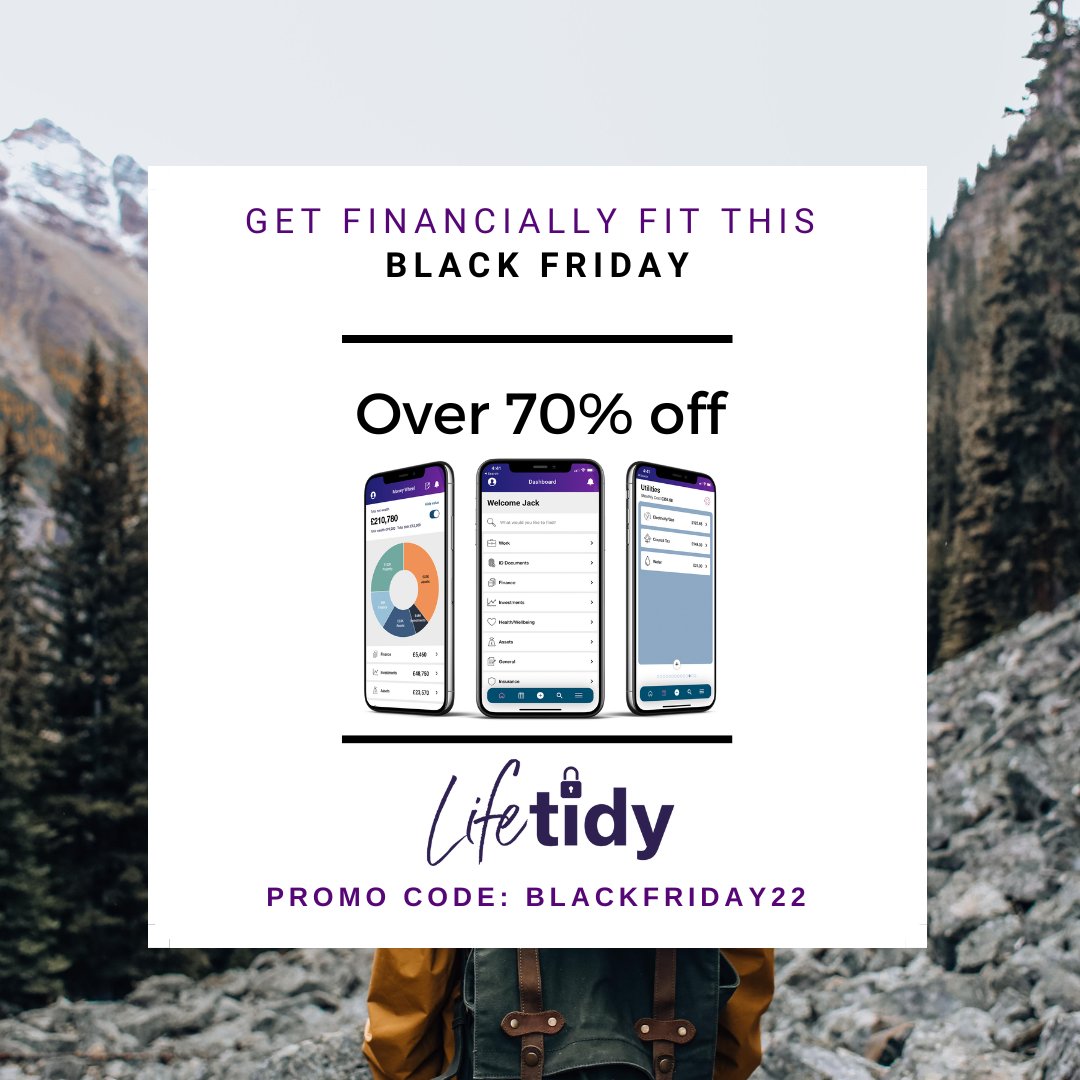 When was the last time you felt financially fit? Our partnership with LifeTidy is the perfect fitness tracker for your finances and admin with the busy holiday season here! Liberate yourself from disorganisation with LifeTidy and use our BLACK FRIDAY promo code: BLACKFRIDAY22